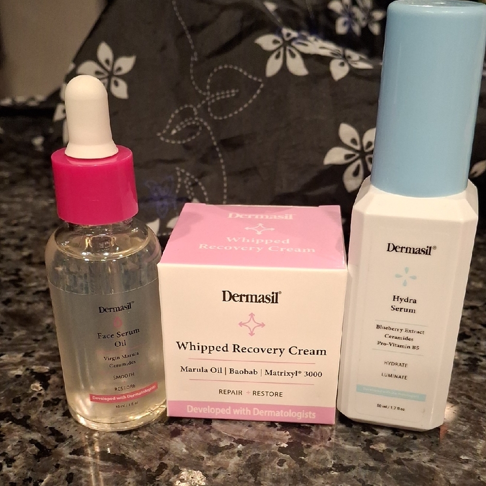 Whipped Recovery Cream and Hydra Serum Set - Pink and White